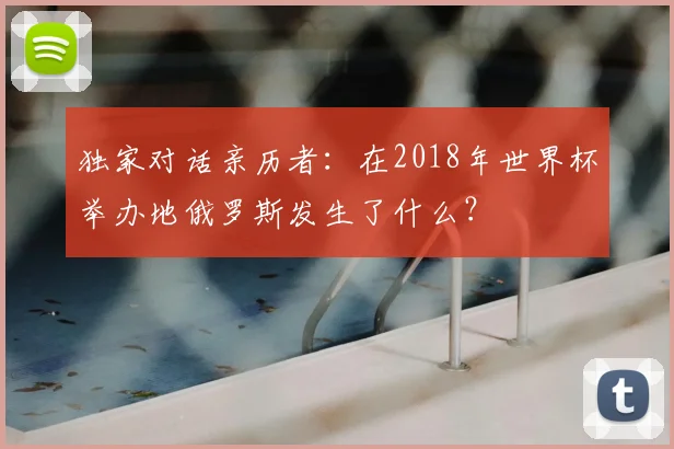 独家对话亲历者:在2018年世界杯举办地俄罗斯发生了什么?