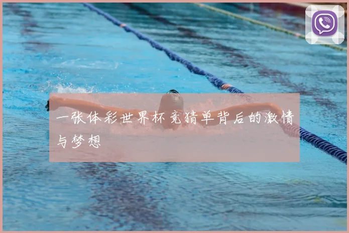 一张体彩世界杯竞猜单背后的激情与梦想